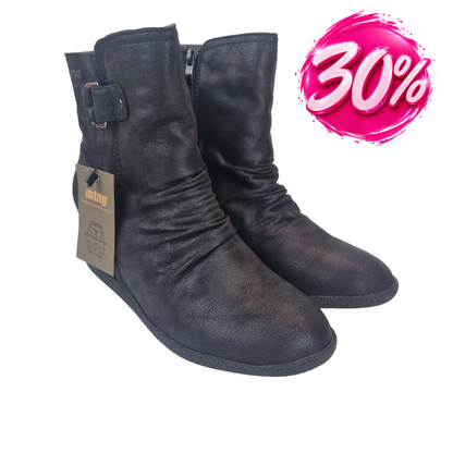 Botines Cuña Interior Mustang Negro – Pasarela Concept