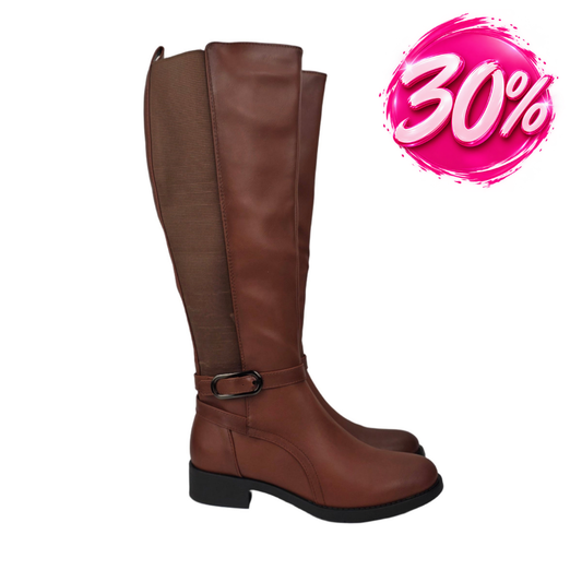 Bota Alta Hebilla Camel – Pasarela Concept