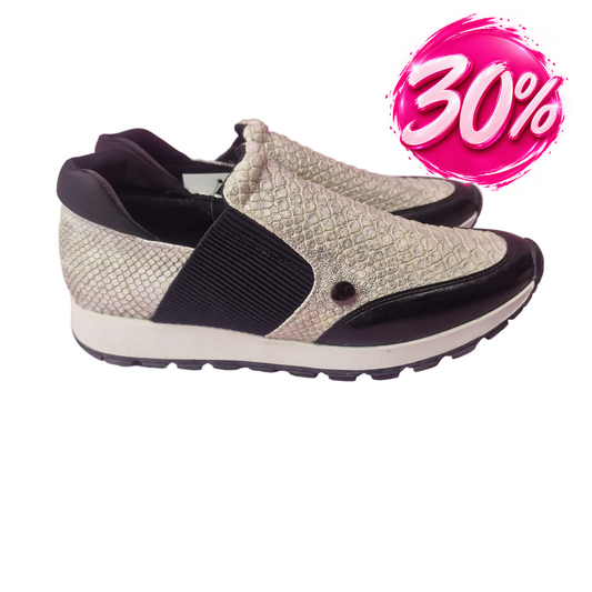 Deportiva Serpiente Metalizada Plata