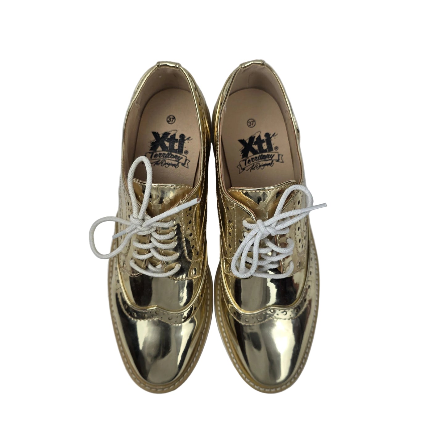 Zapato Oxford Xti Gold Mirror
