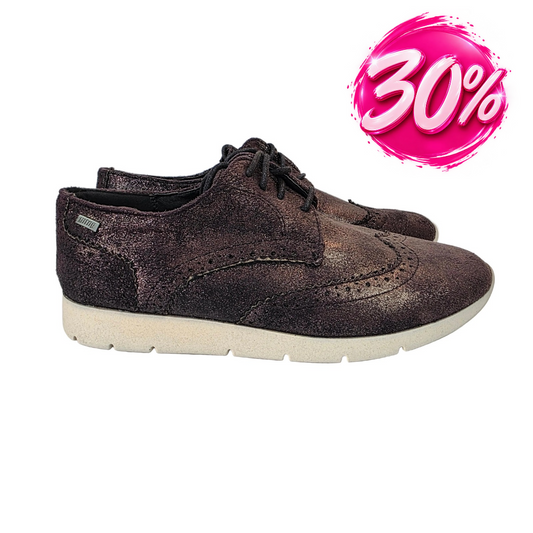 Zapato Blucher Mustang Bronce Metalizado