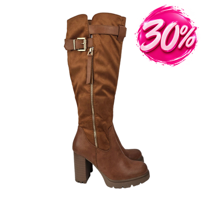 Bota Alta Tacón Camel – Pasarela Concept