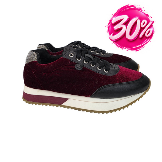 Sneakers Terciopelo Burdeos Gioseppo