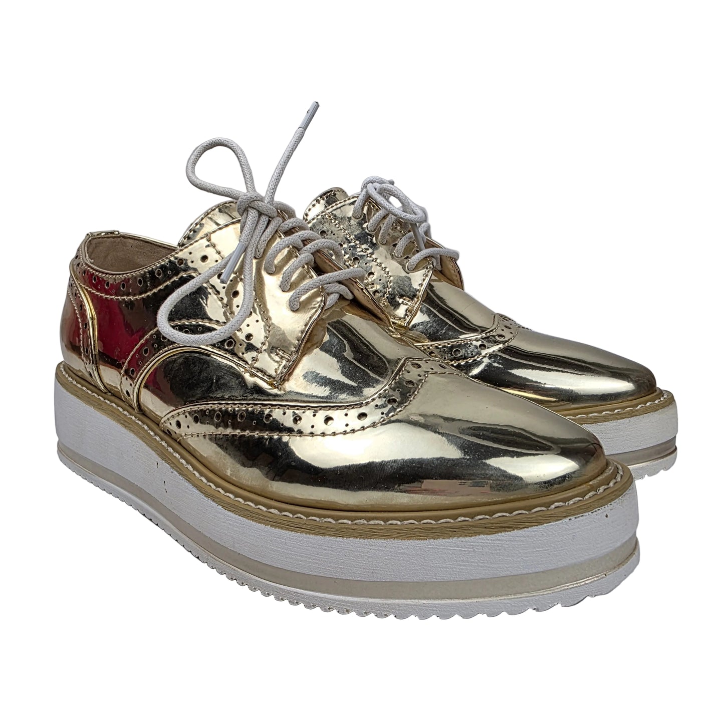 Zapato Oxford Xti Gold Mirror