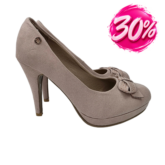 Zapatos de Salón Xti de Antelina Nude Rosa con Lazo de Pedrería y Plataforma – Pasarela Concept