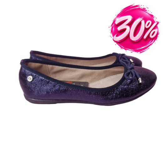 Manoletina Metalizada Navy Xti