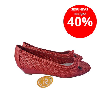 Zapato Trenzado Coral Rojizo 48 horas