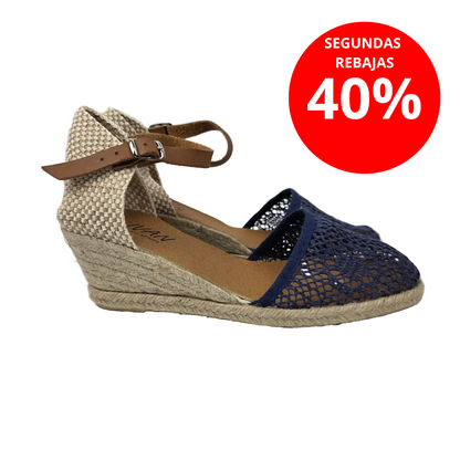 Sandalias de Cuña Media D'Ivan Caladas Color Azul Marino – Pasarela Concept