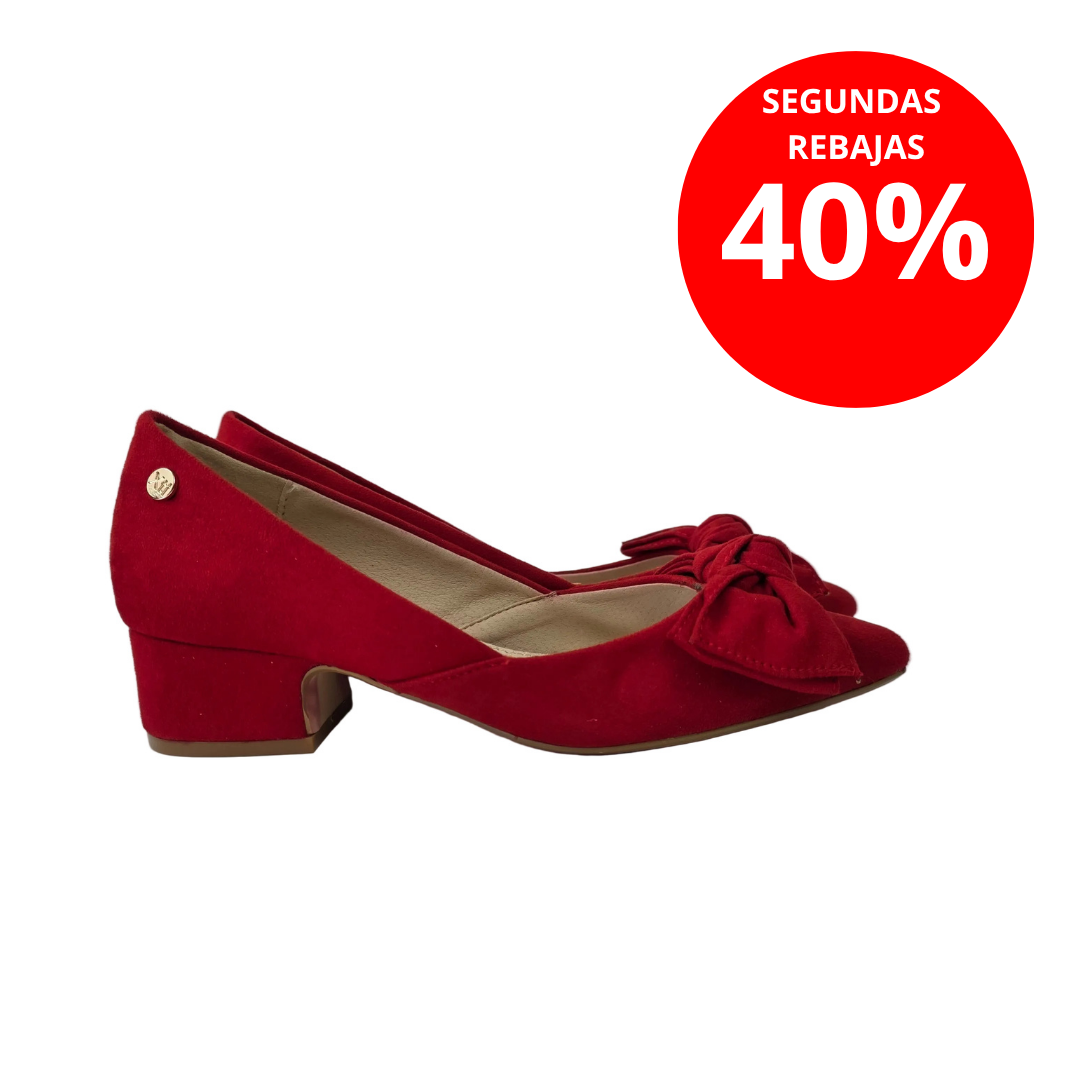 Zapato de Salón Xti Rojo con Lazo y Plantilla de Piel - Selección Pasarela Concept