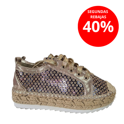 Deportiva B&W Gold Sparkle