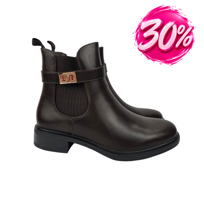 Botines Hebilla Elegante Marrón – Pasarela Concept